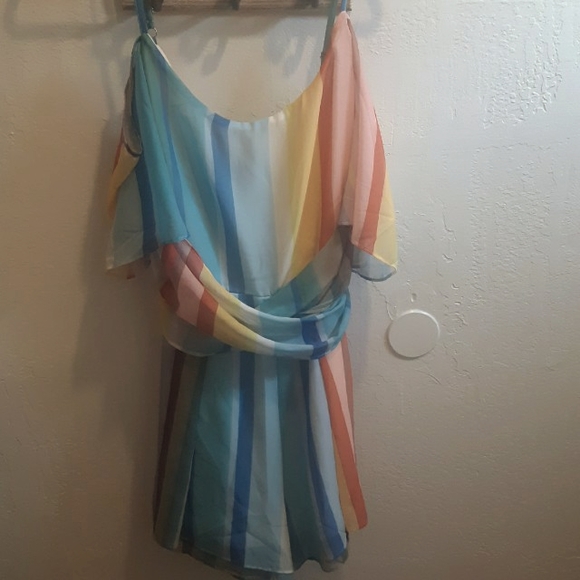 NWT Plus size Romper City Chic - Playsuit Gelato Stripe - Picture 2 of 3